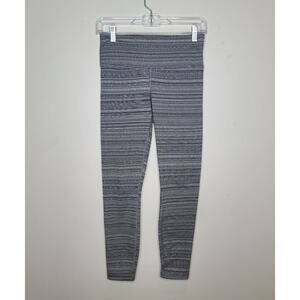 Athleta black white high rise jacquard chaturanga 7/8 tight leggings - small